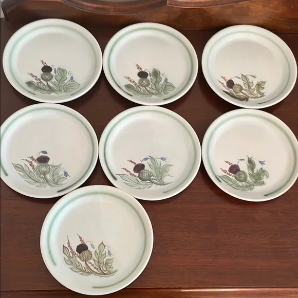 Buchan Thistleware Stoneware Salad Plate set of 7 - Picture 1 of 7